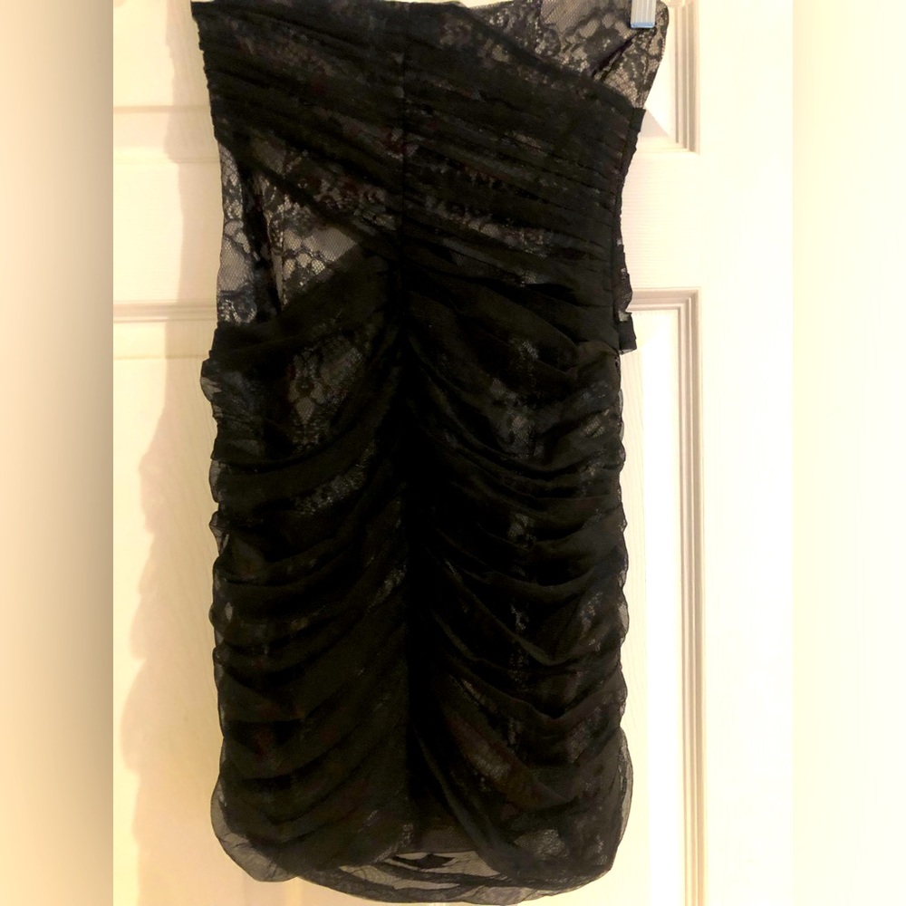 Armani exchange black strapless dress